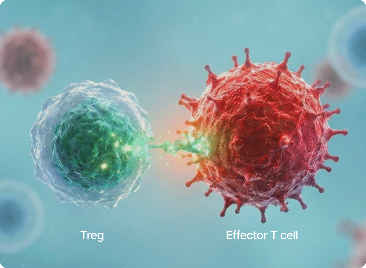 Treg와 Effector T cell 상호작용
